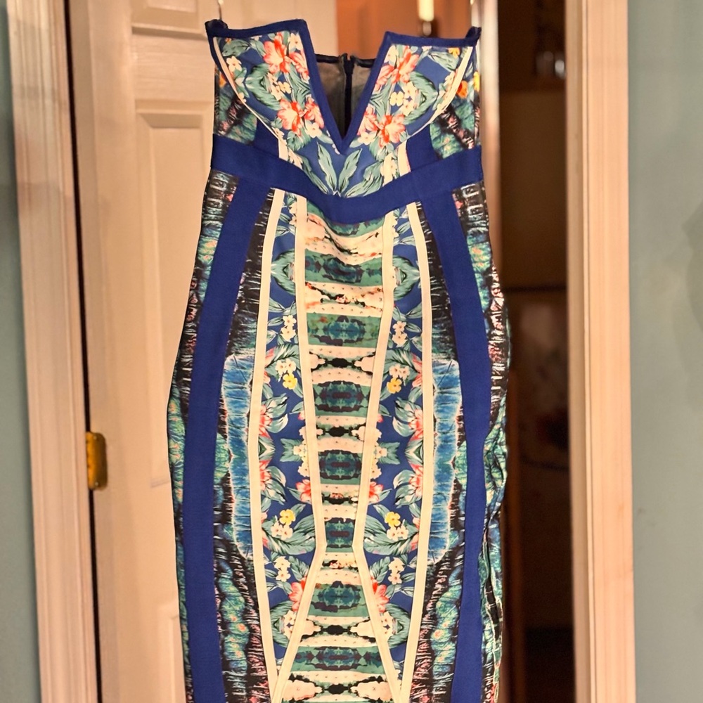 Vibrant Strapless Multicolor Dress
